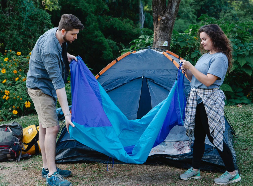 Couple Tent Camping